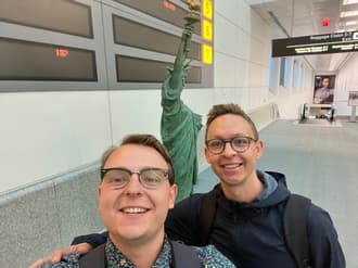 Jacques & Simeon gerade in NYC gelandet